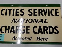 2 - CITIES SERVICE CHARGE CARDS, DST, 12" X 19"  2 -
