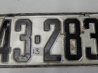 13 - 1929 ND LICENSE PLATE