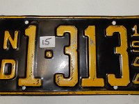 15 - 1944 ND LICENSE PLATE