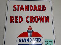 27 - STANDARD RED CROWN PUMP PLATE, 12" X 15"