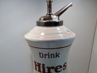 52 - HIRES SYRUP DISPENSER, CHINA, WITH PUMP