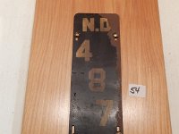 54 - 1911 ND MOTORCYCLE LICENSE PLATE - FIRST YEAR OF ND PLATES - ONLY 733 WERE ISSUED!