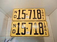 57 - MATCHED PAIR OF ND LICENSE PLATES