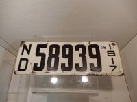 58 - 1917 ND LICENSE PLATE