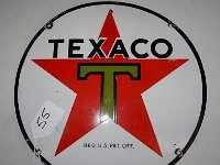 65 - TEXACO LUBESTER SIGN, SSP, 15"