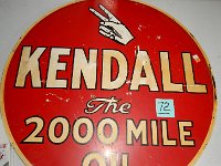 72 - KENDALL MOTOR OIL SIGN, DST, 24"