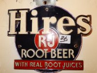 86 - HIRES ROOT BEER EMBLEM, BELIEVED TO BE FROM A BARREL DISPENSER, 7" X 8"