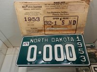 159 - 1953 ND SAMPLE LICENSE PLATE