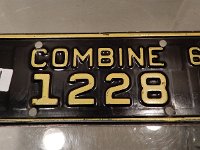 161 - 1966 ND COMBINE LICENSE PLATE - WHO KNEW COMBINES HAD TO BE LICENSED??
