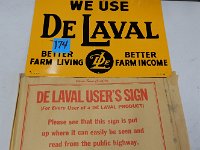 174 - DELAVAL SIGN, SST, 12" X 16" WITH ORIGINAL SLEEVE