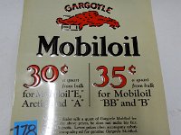 178 - GARGOYLE MOBILOIL SIGN, SST, HEAVILY EMBOSSED, 14" X 18"  (DAVE HAD IT AS AN ORIGINAL SIGN)