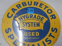 179 - HYGRAD SYSTEM CARBURATOR SIGN, SST, 18"
