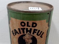 184 - OLD FAITHFUL PAPER LABEL QUART OIL CAN