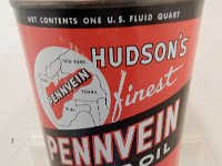 188 - HUDSON'S PENNVEIN MOTOR OIL QUART TIN