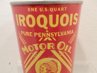 189 - IROQUOIS MOTOR OIL QUART TIN