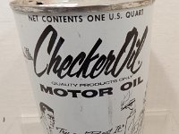 191 - CHECKER OIL MOTOR OIL QUART TIN