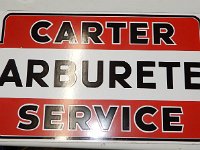 205 - CARTER CARBURETER SERVICE SIGN, DSP, 14" X 32"