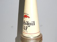 209 - MOBILOIL GARGOYLE "AF" OIL BOTTLE WITH LITHO SPOUT - NO CAP