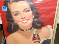 221 - COCA-COLA POSTER, MAY BE TRIMMED, 27" X 40"