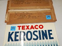241 - TEXACO KEROSINE SST SIGN WITH ORIGINAL CARDBOARD MAILER, 12" X 20"