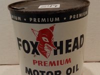 249 - FOX HEAD QUART MOTOR OIL TIN