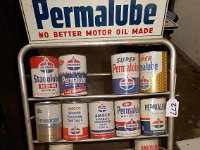 277 - PERMALUBE OIL CAN RACK WITH CANS