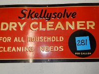 281 - SKELLYSOLVE DRY CLEANER SST SIGN, 9" X 18"