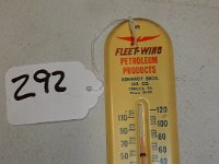 292 - FLEETWING TIN LITHO THERMOMETER