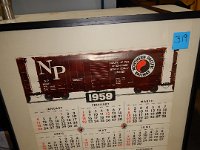 317 - 1959 NORTHERN PACIFIC FRAMED CALENDAR