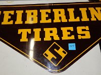 324 - SEIBERLING TIRES DST SIGN, (OPPS, I FORGOT TO MEASURE - IT'S ABOUT THIS WIDE AND THAT TALL - ROUGHLY 36" X 28")