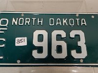 351 - 1953 ND OFFICIAL LICENSE PLATE WITH REGISTRATION, WILTON, ND