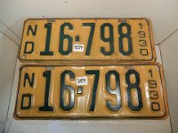 359 - MATCHED SET OF ND 1930 LICENSE PLATES