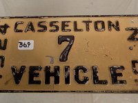 369 - 1924 CASSELTON, ND CITY PLATE