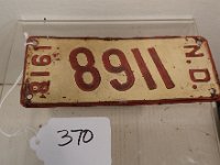 370 - 1918 MOTORCYCLE LICENSE PLATE