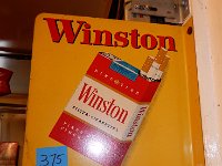375 - WINSTON CIGARETTES FLANGE SIGN, 11" X 13"