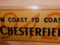 378 - CHESTERFIELD CIGARETTES CARDBOARD SIGN, 13" X 32"