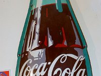 393 - COCAL COLA BOTTLE TIN SIGN, 36" TALL