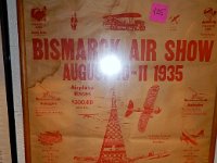 425 - BISMARCK AIR SHOW FRAMED PAPER POSTER, 24" X 36"