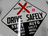 442 - X MARKS THE SPOT DST SIGN, 27" X 27"
