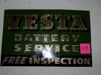 454 - VESTA BATTERY SERVICE SST REFLECTIVE SIGN, 11" X 17"