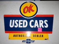 455 - OK USED CARS SSP SIGN, 24" X 48", NEW SIGN LICENSED BY GENERAL MOTORS