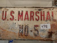 498 - US MARSHALL NO. 5 LICENSE PLATE