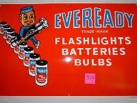 500 - EVEREADY FLASHLIGHTS BATTERIES AND BULBS SSP SIGN, 19" X 30"