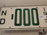 541 - 1937 ND DEMO LICENSE PLATE