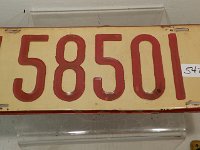 542 - 1918 ND LICENSE PLATE -  NOTE THE 58501 LICENSE NUMBER - IT IS THE SAME AS BISMARCK'S ZIP CODE - HOW LONG DID DAVE HUNT TO FIND THAT ONE??!!