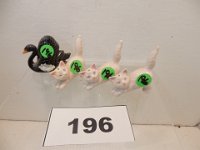 196 - ROSEMEADE, 3 CAT SINGLE SHAKERS & SINGLE SWAN SHAKER