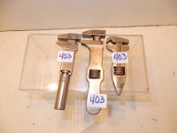 403) 3 SMALL UNUSUAL PIPE WRENCHES