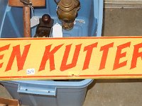 319) KEEN KUTTER TOOLS DOUBLE SIDED WOOD SIGN, APPROX. 60" LONG