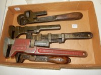94) GROUP OF 5 PIPE WRENCHES