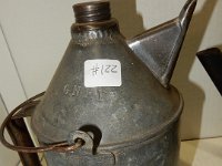 122)  GNRR (GREAT NORTHERN RAILROAD) SMALL GALVANIZED WATER CAN